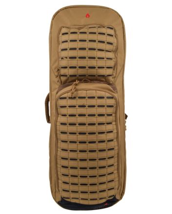 Advance Warrior Solutions FR28RBPTN/BL Frame28" L Backpack with Side Handle, Tan Polyester for Tactical Rifle, Molle Front