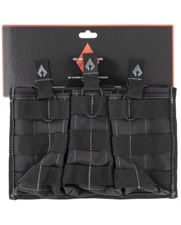 Advance Warrior Solutions AROTTMPBL Double Mag Pouch Open Top Black MOLLE