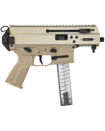 B&amp;T Firearms 36176502CT APC9K9mm Luger 30+1 4.30" Black Steel Barrel, Coyote Tan Picatinny Rail Receiver, Brace Adapter, Coyote Polymer Grips, Ambidextrous