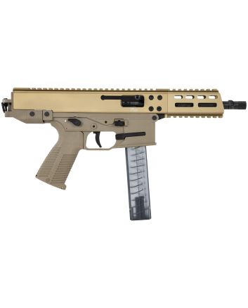 B&amp;T Firearms 4500022 CTB&amp;T GHM9mm Luger 30+1 6.90" Coyote Tan, Collapsible Stock, Polymer Grip, Ambi Controls (OEM Mag)