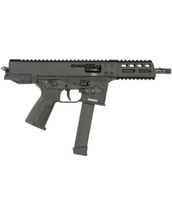 B&amp;T Firearms 450002G GHM9mm Luger 33+1 6.90", Tri-Lug Threaded Muzzle, Black, No Brace, Polymer Grips, Ambi Controls (Glock Mag Compatible)