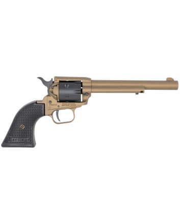 Heritage Mfg RR22A6 Rough Rider22 LR 6 Shot, 6.50" Burnt Bronze Cerakote Steel Barrel, Black Satin Cylinder Burnt Bronze Cerakote Steel, Black Textured Polymer Grips