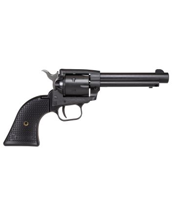Heritage Mfg SRR22BS4PG Rough Rider22 LR 6 Shot, 4.75" Black Satin Steel Barrel, Frame &amp; Cylinder, Black Polymer Grip, Manual Thumb Safety, Exposed Hammer