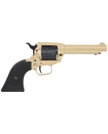Heritage Mfg SRR22V4 Rough Rider22 LR 6 Shot 4.75" Sabre Sand Cerakote Steel Barrel, Sabre Sand Cerakote Steel Frame, Black Satin Cylinder, Black Polymer Grip, Hammer/Thumb Safety, Exposed Hammer