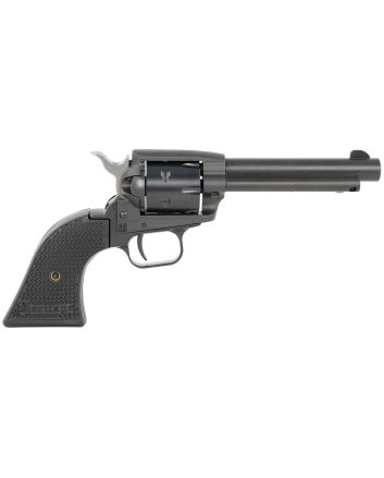 Heritage Mfg SRR22MBS4PG Rough Rider22 LR/22 WMR 6 Shot, 4.75" Black Satin Steel Barrel, Frame &amp; Cylinder, Black Polymer Grip, Exposed Hammer