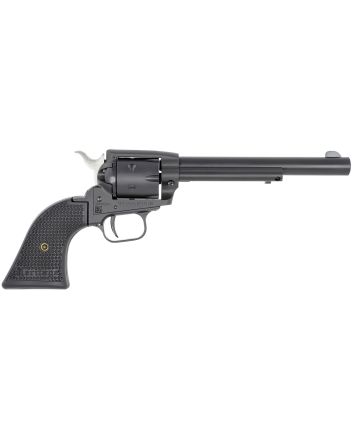 Heritage Mfg SRR22MBS6PG Rough Rider22 LR/22 WMR 6 Shot/ 6.50" Black Satin Steel Barrel, Frame &amp; Cylinder, Black Polymer Grip, Hammer/Thumb Safety, Exposed Hammer
