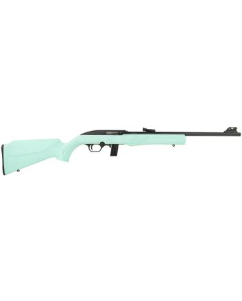 Rossi RS22L1811TL RS22Full Size 22 LR 10+1 18" Matte Black Steel Barrel, Matte Black Grooved Aluminum Receiver, Teal Synthetic Fixed Stock
