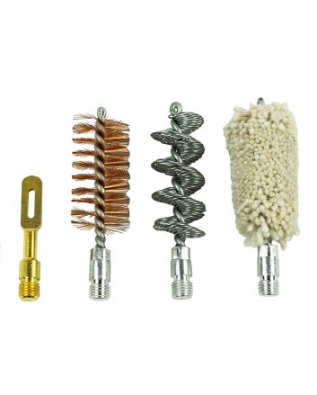 KleenBore 12GA-SET Shotgun Accessory Cleaning Set 12 Gauge Shotgun #8-32 Thread Cotton Mop/Bore Brush Bronze Bristles