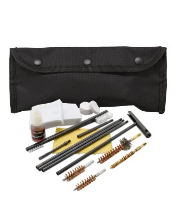KleenBore POU301B All Caliber Cleaning Kit Handgun/Rifle Bronze/Nylon Bristles Nylon Case