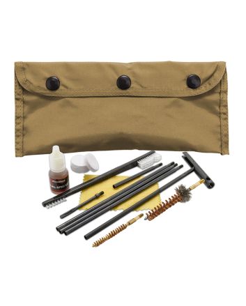 KleenBore POU302T Modular Cleaning Kit Coyote Tan Multi-Caliber Handgun/Rifle Bronze/Nylon Bristles Nylon Case