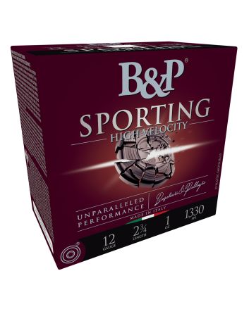 B&amp;P Ammunition 12B1SCH8 Sporting Clay High Velocity 12Gauge 2.75" 1oz 8Shot 25 Per Box/10 Case