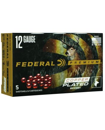 Federal P1541B Premium Max Buck 12Gauge 2.75" 1BuckShot 16Pellets 5 Per Box/50 Case