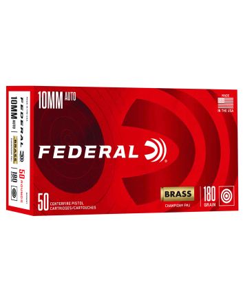 Federal WM5221 Champion Training 10mmAuto 180gr Full Metal Jacket 50 Per Box/20 Case