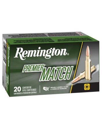 Remington Ammunition 27682 Premier Match 223Rem 52gr Boat Tail Hollow Point 20 Per Box/10 Case