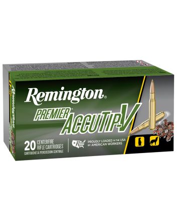 Remington Ammunition 21202 Premier Accutip-V 224Valkyrie 60gr AccuTip V Boat Tail 20 Per Box/10 Case