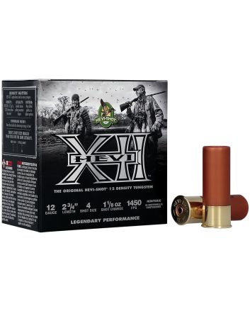 HEVI-Shot HS51314 HEVI-XII12Gauge 2.75" 1 1/8oz Tungsten 4Shot 25 Per Box/10 Case