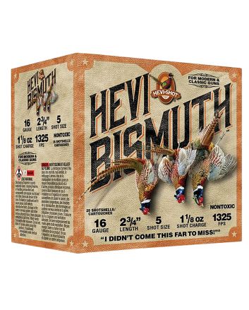 HEVI-Shot HS16715 HEVI-Bismuth Upland 16Gauge 2.75" 1 1/8oz Bismuth 5Shot 25 Per Box/10 Case