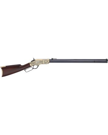 Henry H011D25 Original Deluxe 25th Anniversary 44-40 Win 13+1 24.50" Blued Octagon Barrel, Engraved Polished Hardened Brass Rec, Hand-Selected Rosewood Stock