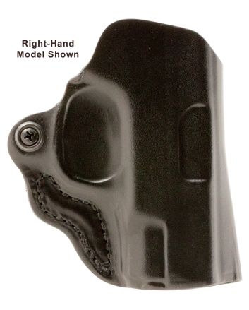 DeSantis Gunhide 019BB7WZ0 Mini ScabbardOWB Black Leather Belt Slide Fits Springfield Prodigy w/wo Red Dot Fits 4.25" Barrel Left Hand