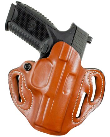 DeSantis Gunhide 002TB8WZ0 Speed ScabbardOWB Tan Leather Belt Slide Fits Springfield Prodigy w/wo Red Dot Fits 5" Barrel Left Hand