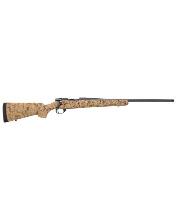 Howa HHS43334 M1500 HS Precision 300 Win Mag 3+1 24" Blued Threaded Barrel/Rec, Tan with Black Webbed HS Precision Stock