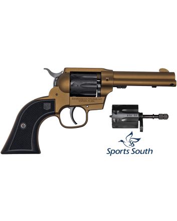 Diamondback DB055AA041 Sidekick22LR/22 WMR 9rd Shot 4.50" Burnt Bronze Burnt Bronze Black Cerakote Cylinder Black Checkered Nylon Grips