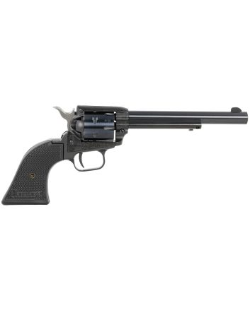 Heritage Mfg RR22B6PG Rough Rider22 LR 6 Shot, 6.50" Black Steel Barrel, Black Zinc Alloy Frame, Black Cylinder, Black Polymer Grip, Hammer/Thumb Safety, Exposed Hammer