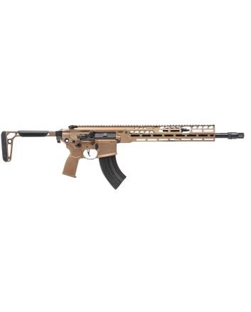 Sig Sauer RMCX762R16BLT MCX Spear LT 7.62x39mm 16" 28+1, Coyote, OEM Grip/Folding Stock, Rocksett Sig QD Suppressor Ready Flash Hider, Adj. Gas Block