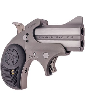 Bond Arms BARHR Rawhide38 Special/357 Mag 2.50" 2rd, Stainless, Black Rubber Grips