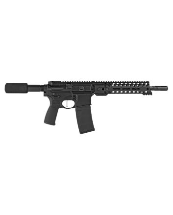 Patriot Ordnance Factory 01801 Minuteman Direct Impingement 5.56x45mm NATO 30+1 10.50", Black, Buffer Tube Stock, Textured Polymer Grip, 3 Prong Flash Hider