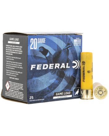 Federal H2586 Game-Shok High Brass 20Gauge 3" 1 1/4oz 6Shot 25 Per Box/10 Case