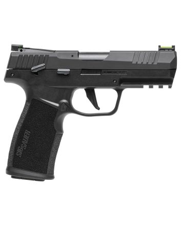 Sig Sauer 322CBAS10 P32222 LR 10+1 4" Black Steel Threaded Barrel, Black Hard Coat Anodized Optic Ready/Serrated Slide, Black SS/Polymer Frame w/Picatinny Rail &amp; Black Polymer Grips