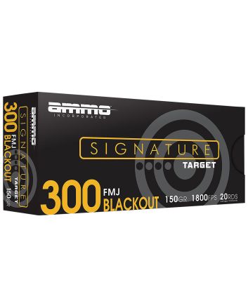Ammo Inc 300B150FMJA20 Signature300Blackout 150gr Full Metal Jacket 20 Per Box/25 Case