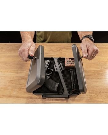 Hornady 95229 Dual-Lid Lock Box Key Entry Black Steel Holds 2 Handguns