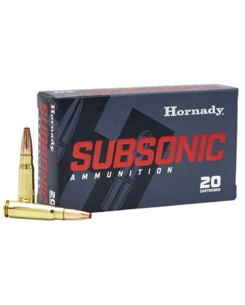 Hornady 80787 Subsonic Rifle 7.62x39mm 255gr Sub X 20 Per Box/10 Case