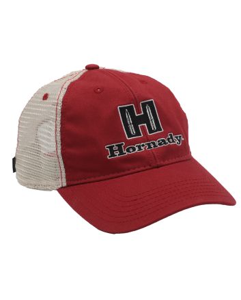 Hornady 99231 Hornady Cap Mesh Cap White Red Structured
