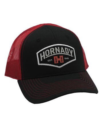 Hornady 99214 Established Mesh Cap Black Red Structured