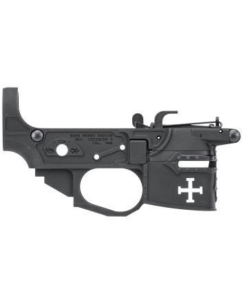 Spikes Tactical STLB960 Rare Breed Crusader9mm Luger, Black Anodized Aluminum for AR-Platform