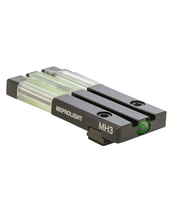 Meprolight USA 631023108 FT Bullseye Rear Sight Green/Tritium Fiber Optic, Black Frame, Compatible w/ Glock Gen 1-5 (Except MOS), Dovetail Mount