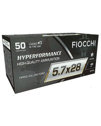 Fiocchi 57PT40 Hyperformance5.7x28mm 40gr Tipped Hollow Point 50 Per Box/10 Case