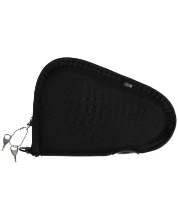 Allen 748 Locking Handgun Case Black Endura, YKK Zippers &amp; Foam Padding Includes 2 Keys 8" L