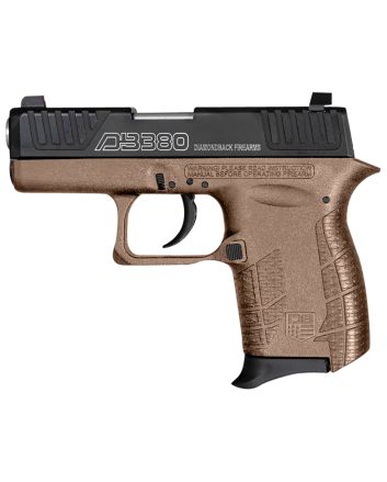 Diamondback DB0100E062 DB380 Gen4 380 ACP 6+1 2" Stainless Steel Barrel, Black Oxide Serrated w/Laser Logo Stainless Steel Slide, Flat Dark Earth Polymer Frame w/Beavertail, FDE Polymer Grip