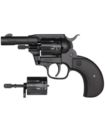 Diamondback DB0600A001 Sidekick22 LR/22 Mag 9 Shot 3" Black Cerakote Steel Barrel &amp; Cylinder, Zinc Alloy Frame, Black Birdshead Polymer Grip, Hammer Safety, Exposed Hammer