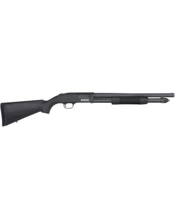 Mossberg 51605 590S12 Gauge Pump 3" 9+1 18.50" Matte Blued Steel Barrel, Matte Blued Optic Ready Receiver, Fixed Black Synthetic Stock, Right Hand