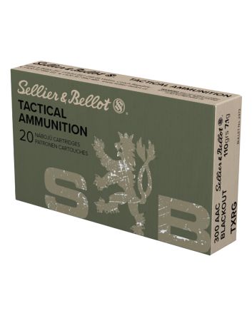 Sellier &amp; Bellot SB300BLKXA eXergy300Blackout 110gr TAC EX Blue 20 Per Box/50 Case