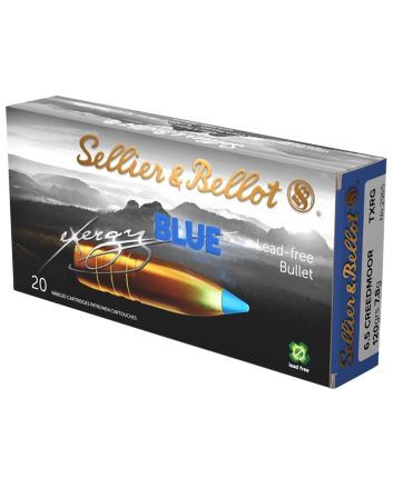 Sellier &amp; Bellot SB65XA eXergy6.5Creedmoor 120gr TAC EX Blue 20 Per Box/12 Case