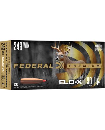 Federal P243ELDX1 Premium ELD-X 243Win 90gr 20 Per Box/10 Case