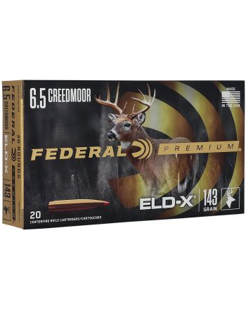Federal P65CRDELDX1 Premium ELD-X 6.5Creedmoor 143gr 20 Per Box/10 Case