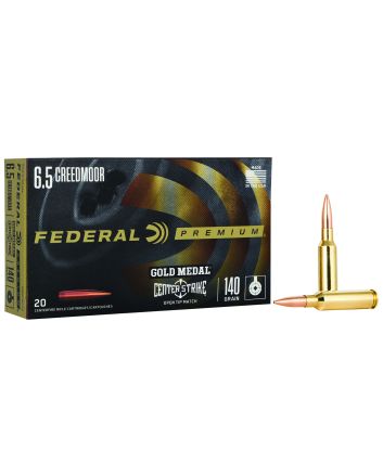 Federal GM65CRDOTM1 Gold Medal Centerfire Rifle 6.5Creedmoor 140gr Open Tip Match 20 Per Box/10 Case