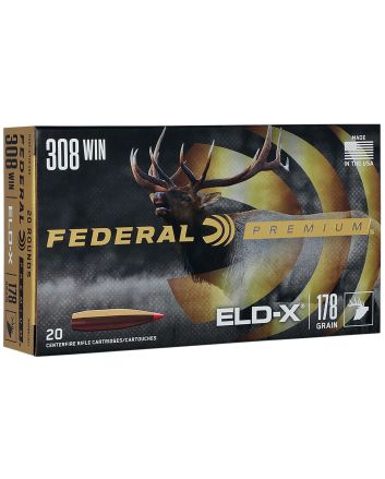 Federal P308ELDX1 Premium ELD-X 308Win 178gr 20 Per Box/10 Case